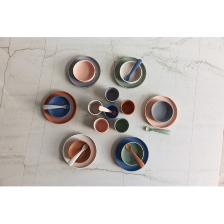 Silikoonist sööginõude komplekt, storm grey