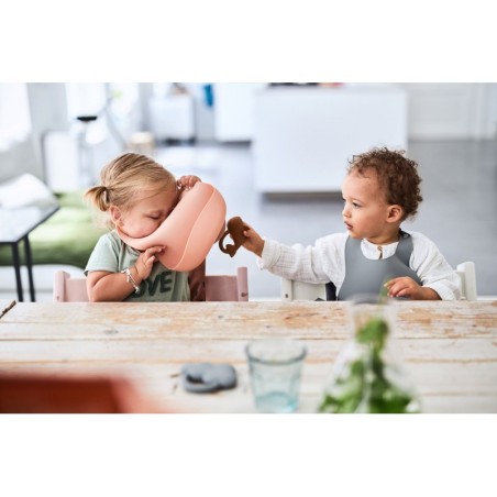 Silikoonist beebipõll taskuga, pale pink