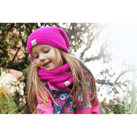 Soe kootud sall, fuksia