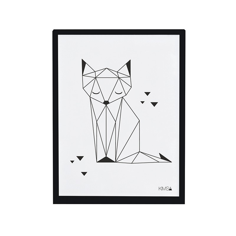 Musta raamiga rebasega plakat