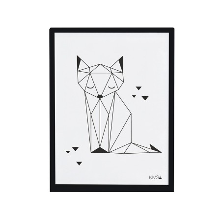 Musta raamiga rebasega plakat