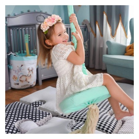 Laste kiik, velvet, tumeroosa