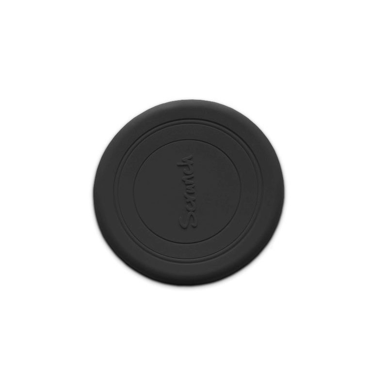 Scrunch lendav taldrik, must