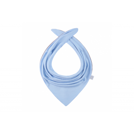 Bambus kahepoolne kolmnurk-sall, pruun/helesinine