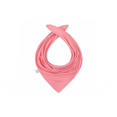 Bambus kahepoolne kolmnurk-sall, fuksia/korall