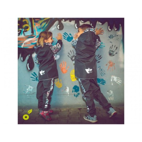 Softshell püksid fliisvoodriga lastele Street, antratsiit/metricon/girl