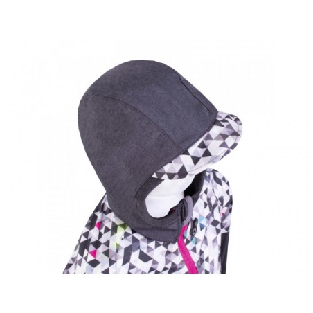 Laste softshell jope ilma voodrita, antratsiit/metricon/roosa
