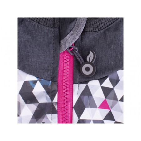 Laste softshell jope ilma voodrita, antratsiit/metricon/roosa