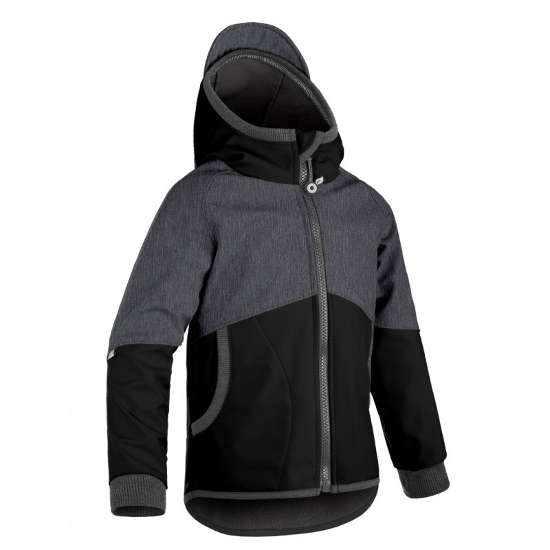 Laste softshell jope fliisvoodriga Street, must/hall