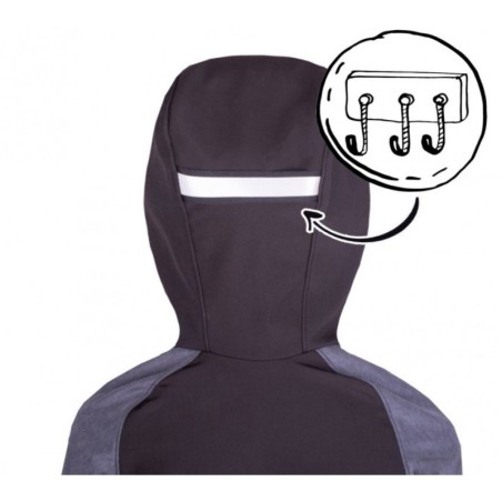 Laste softshell jope fliisvoodriga Street, must/hall