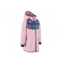 Laste õhuke ilma voodrita mantel 122/128, roosa/lilled