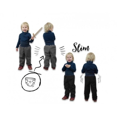 Õhukesed püksid ilma voodrita väikelastele, sinine, 98/104 SLIM