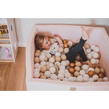 Pallimeri kandiline 110x110x40 cm + 400 palli, roosa