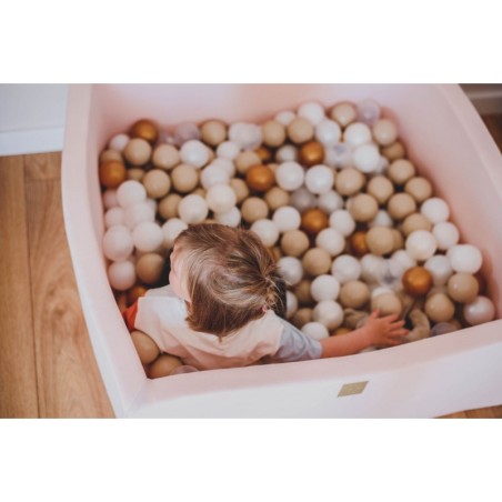 Pallimeri kandiline 90x90x40 cm + 200 palli, roosa