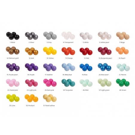 Pallimeri kandiline 90x90x40 cm + 200 palli, roosa