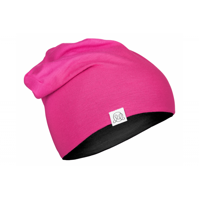 Müts, bambus, fuksia-must