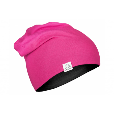 Müts, bambus, fuksia-must