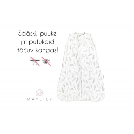 Sääski tõrjuv õhuke magamiskott TOG 0,5, bambus, silver feathers