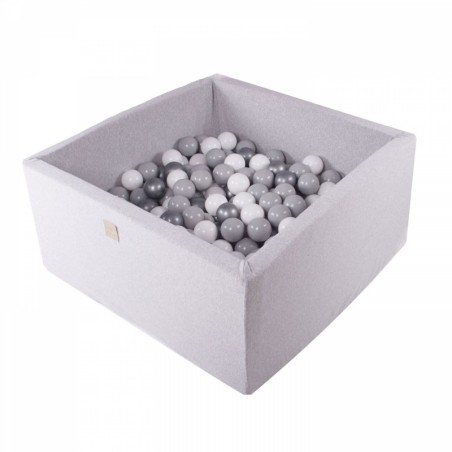 Pallimeri kandiline 110x110x40 cm + 400 palli, helehall