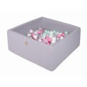 Pallimeri kandiline 90x90x40 cm + 200 palli, helehall