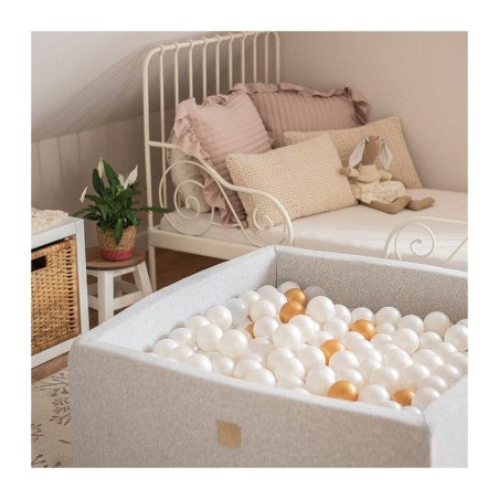 Pallimeri kandiline 90x90x40 cm + 200 palli, helehall