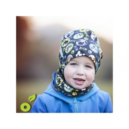 Fliismüts beanie, lilled