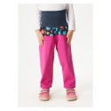 Softshell püksid fliisvoodriga Basic väikelastele, fuksia/lilled