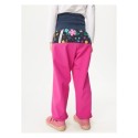 Softshell püksid fliisvoodriga Basic väikelastele, fuksia/lilled