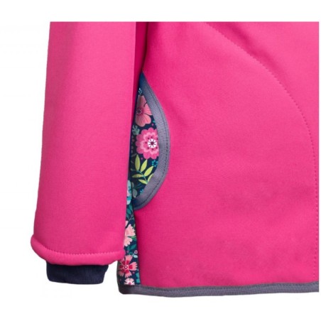 Laste softshell jope fliisvoodriga Basic, fuksia/lilled