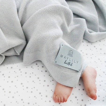 Kootud tekk bambus/puuvill, hall