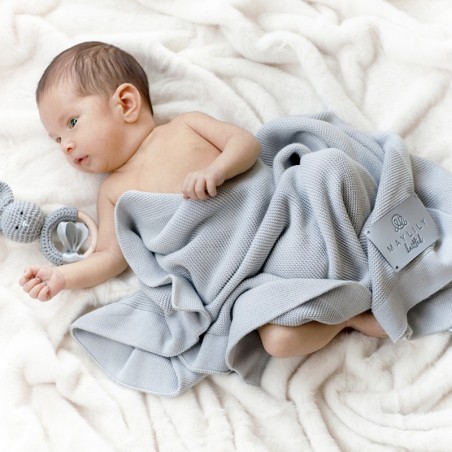 Kootud tekk bambus/puuvill, hall