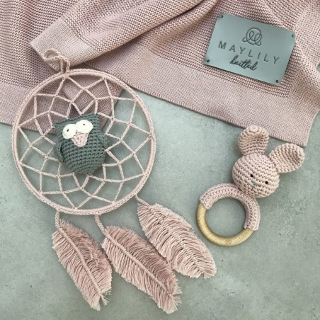 Närimisrõngas - kõristi, jänku, roosa