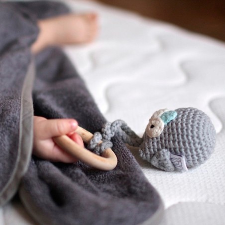 Närimisrõngas, öökull, hall/roosa