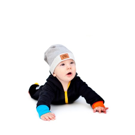 Puuvillane jumpsuit, must, suurus - 6-12 kuud (74/80)