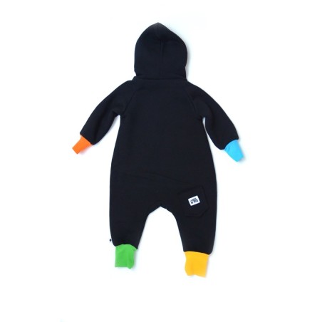 Puuvillane jumpsuit, must, suurus - 6-12 kuud (74/80)