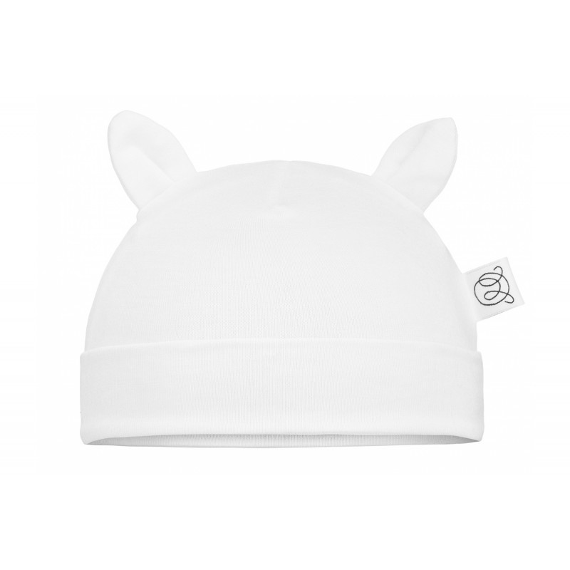 Beebimüts 1-6 kuud, bambus, valge