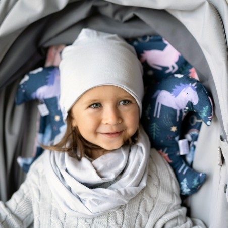 Müts, bambus, valge-helehall