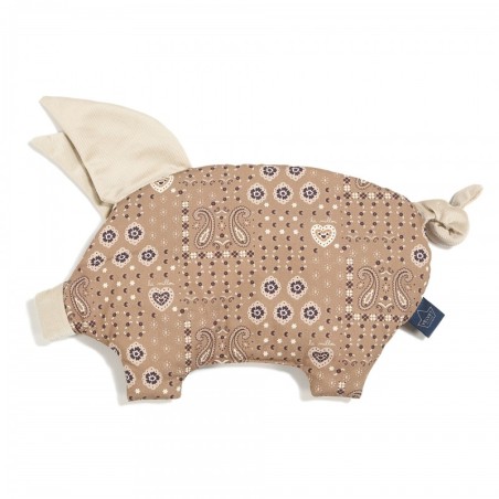 Padi Sleepy Pig Velvet BANDANA MOCCA