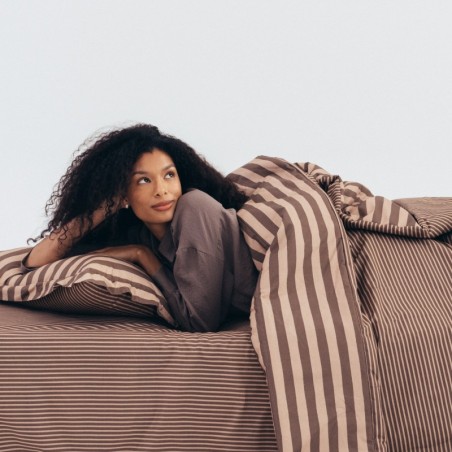 Puuvillane voodipesukomplekt STRIPES BROWN