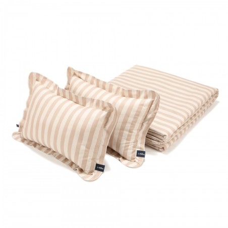 Puuvillane voodipesukomplekt STRIPES BEIGE