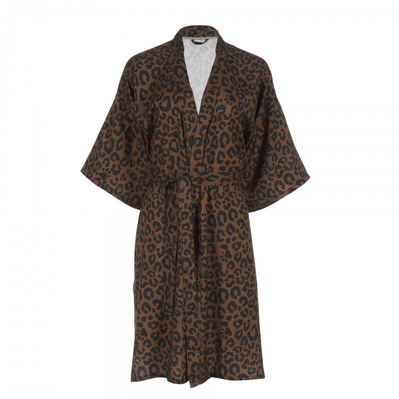 Bambusest kimono LEOPARD CHOCO, autor Magdalena Lamparska