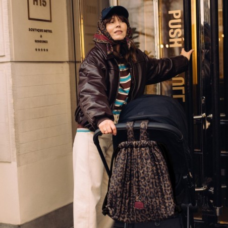 Magdalena Lamparska nailonist LEOPARD CHOCO jalutuskäru seljakott