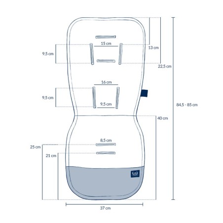Jalutuskäru istme liner Jersey MIRELLA