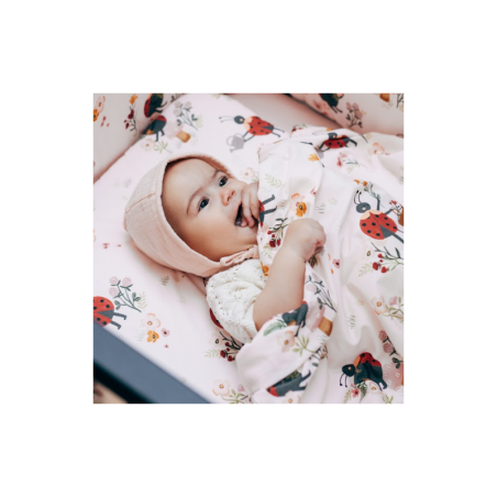 Kummiga puuvillane voodilina elastse MIRELLA