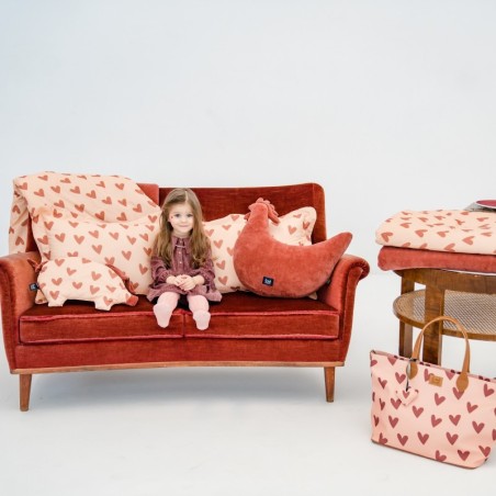 Puuvillane tekk HEARTBEAT ROOSA