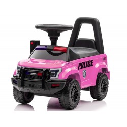 Pealeistutav tõukeauto Politsei, roosa