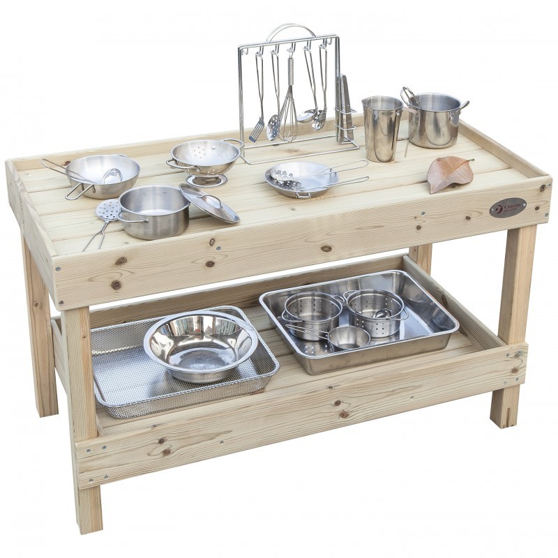 Puidust väliköögilett CLASSIC WORLD EDU, mänguasi alates 3. eluaastast, 93 x 43 x 57 cm