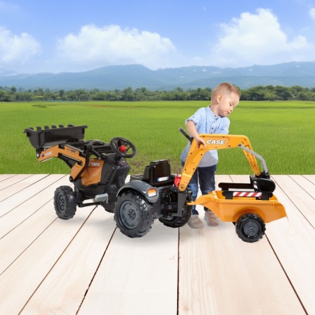 FALK CASE pedaaltraktor ekskavaatori kopa ja haagisega 2-5 aastat