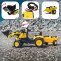 FALK Komatsu pedaaltraktorekskavaator koos haagise ja kopaga