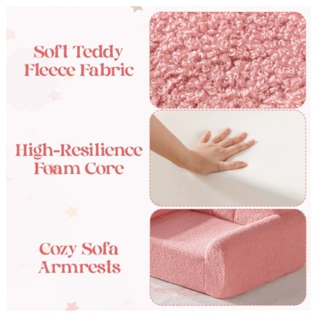 Laste pehme tugitool lill roosa